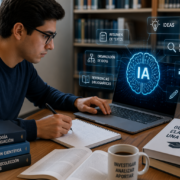 ¿Usas Inteligencia Artificial en tu tesis? Descubre cómo hacerlo correctamente y evitar errores académicos. Estudiante utilizando Inteligencia Artificial para elaborar una tesis de manera ética y responsable.